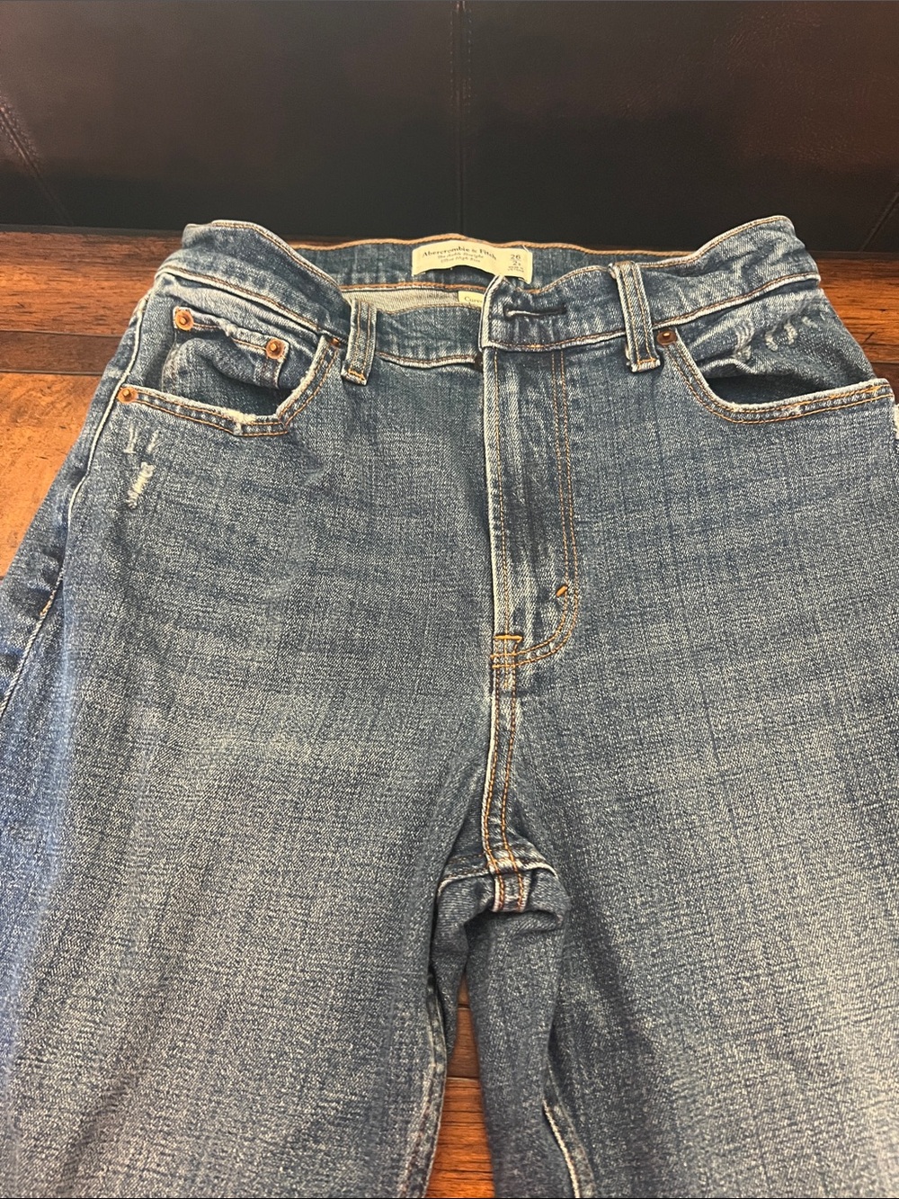 Abercrombie & Fitch ankle straight ultra high rise jeans